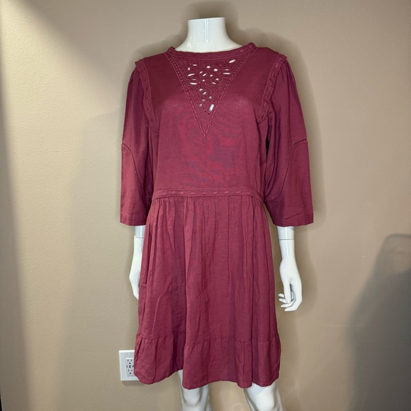 BA&SH Robe Lune in Raspberry - Picture 4 of 12